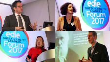 (Top-left to bottom-right): ING's Léon Wijnands, Danone's Emmanuelle Wargon, Statoil's Charlotte Wolff-Bye, and Adnams' Andy Wood spoke at the Sustainability Leaders Forum